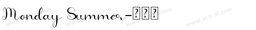 Monday Summer字体转换